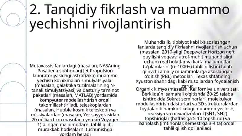 Mutaxassislik fanlarini o'qitish metodikasi 4