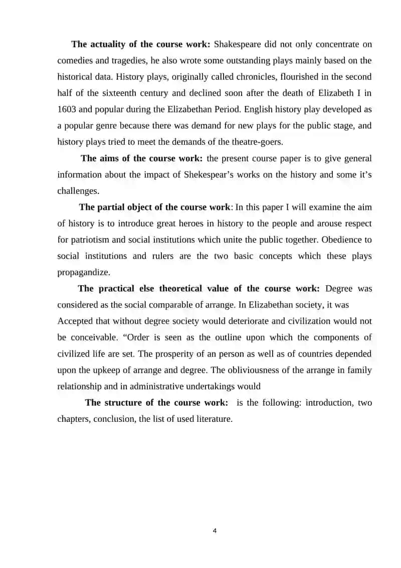 Theme: The Impact of William Shakespeare to English Language 4
