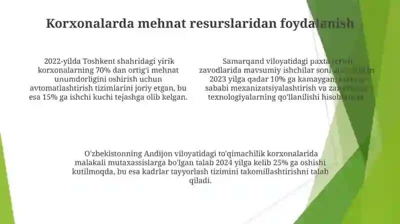 Mehnat Bozori va Korxonalarda Mehnat Resurslaridan Foydalanish 4