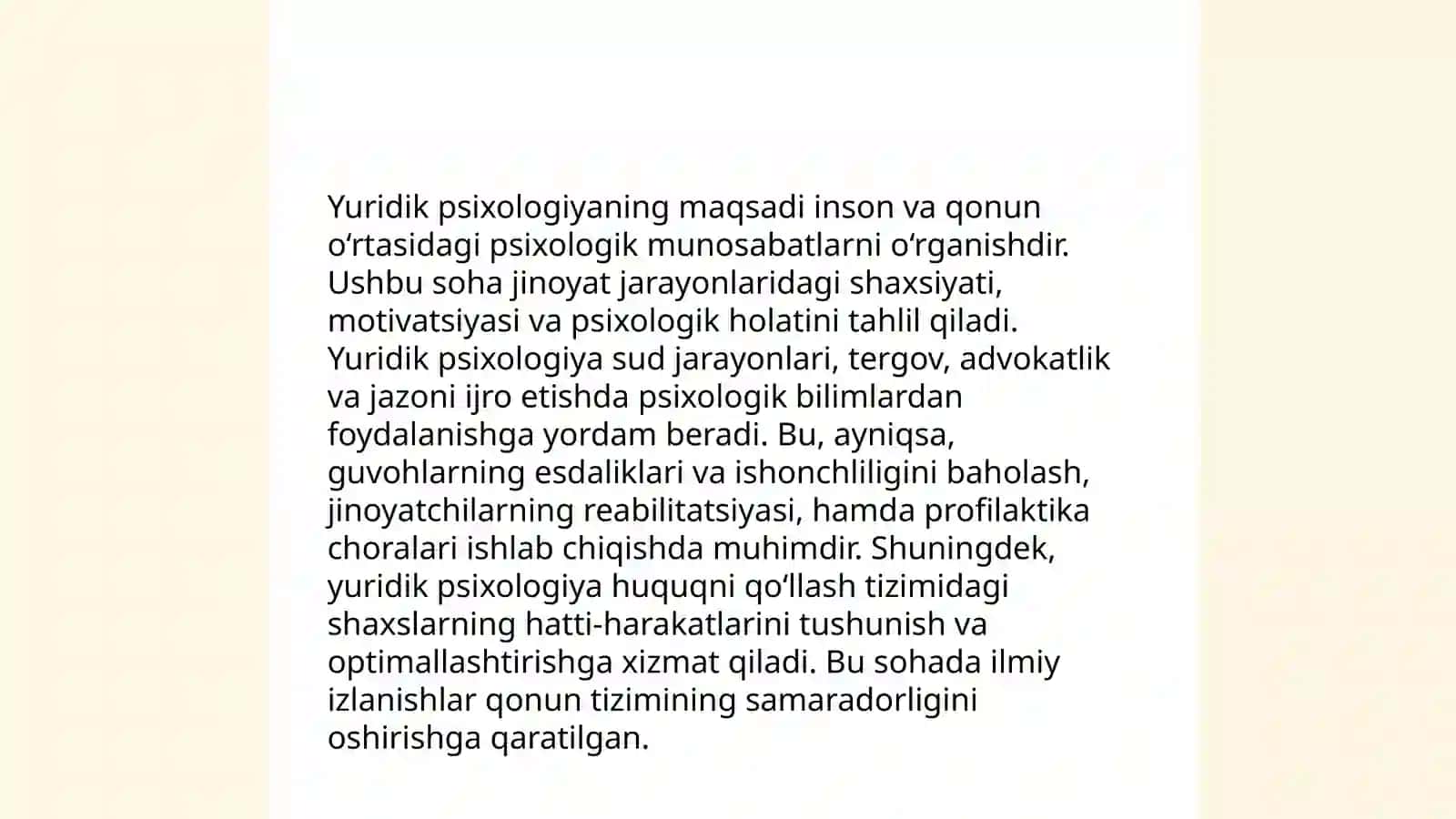 Yuridik psixologiya fanining predmet, maqsadi va vazifalari 4