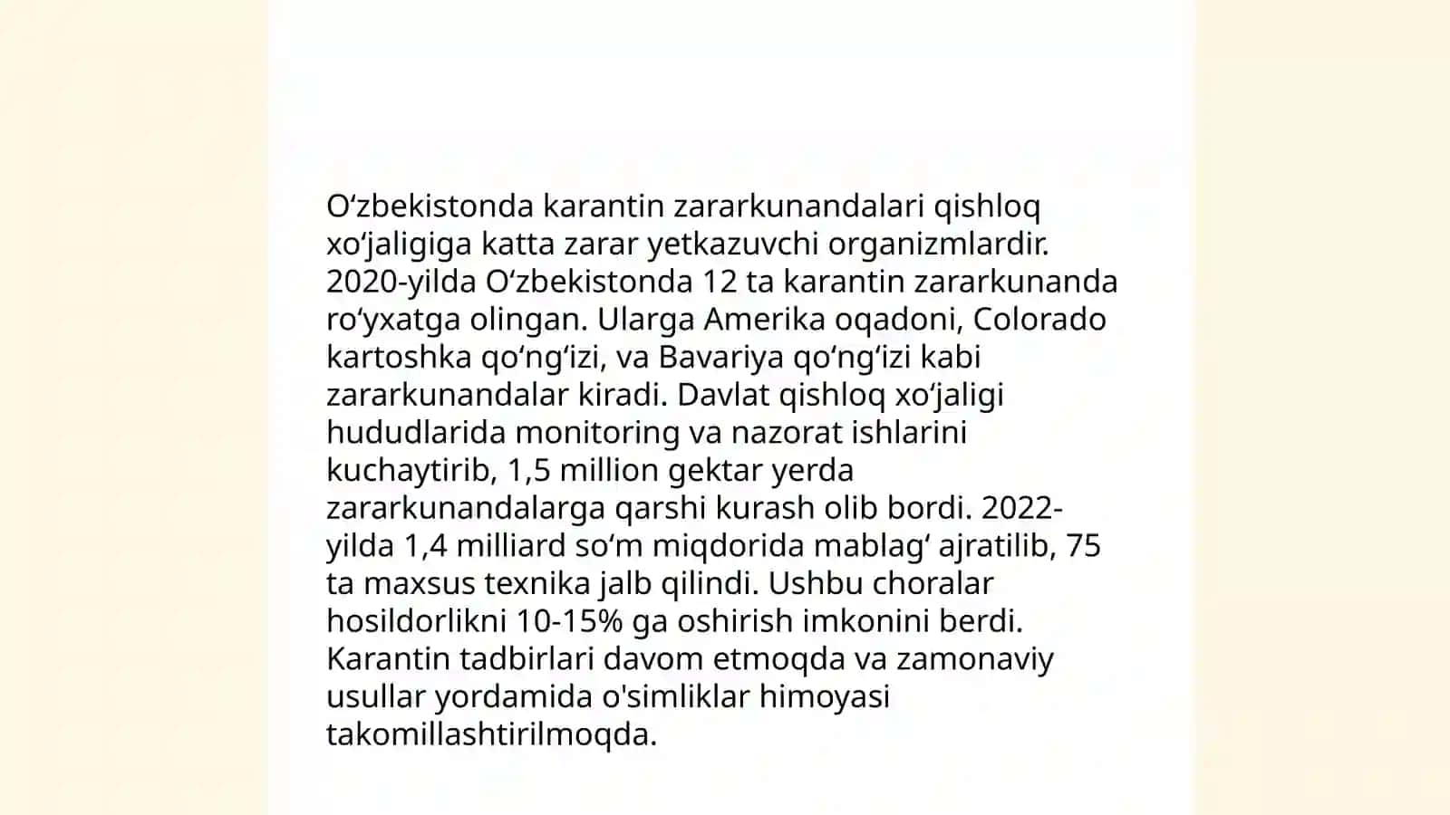 Osimliklar karantini va himiyasu agentligi faoliyati bilan tanishuv 4