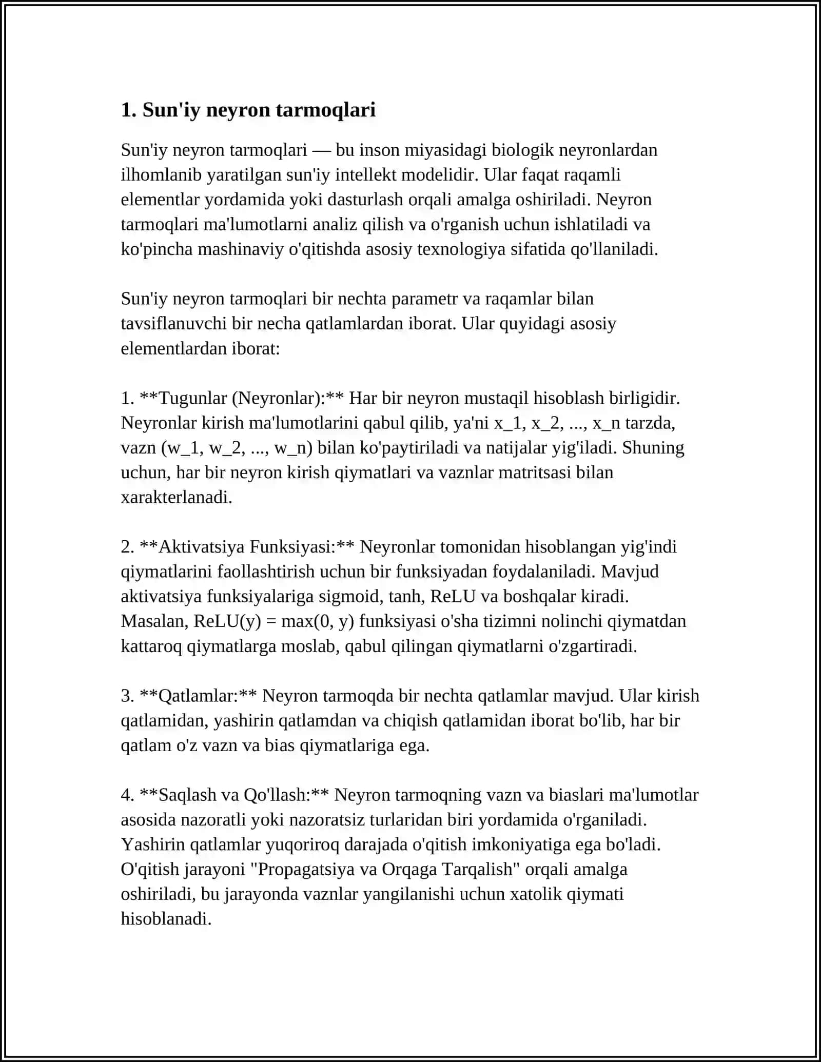 MA’LUMOTLARNI MASHINALI O‘QITISH ALGORITMLARI ORQALI MODELLASHTIRISH VA DASTURLASH 4