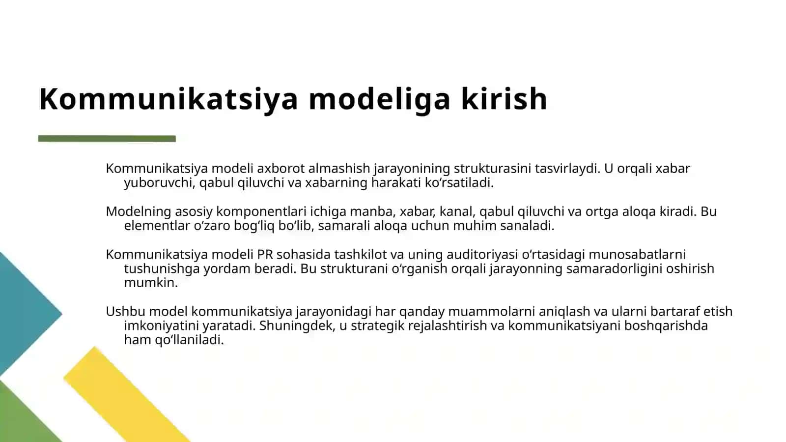 PR TEXNALOGIYALARI KOMMUNIKATIV MODELI 4