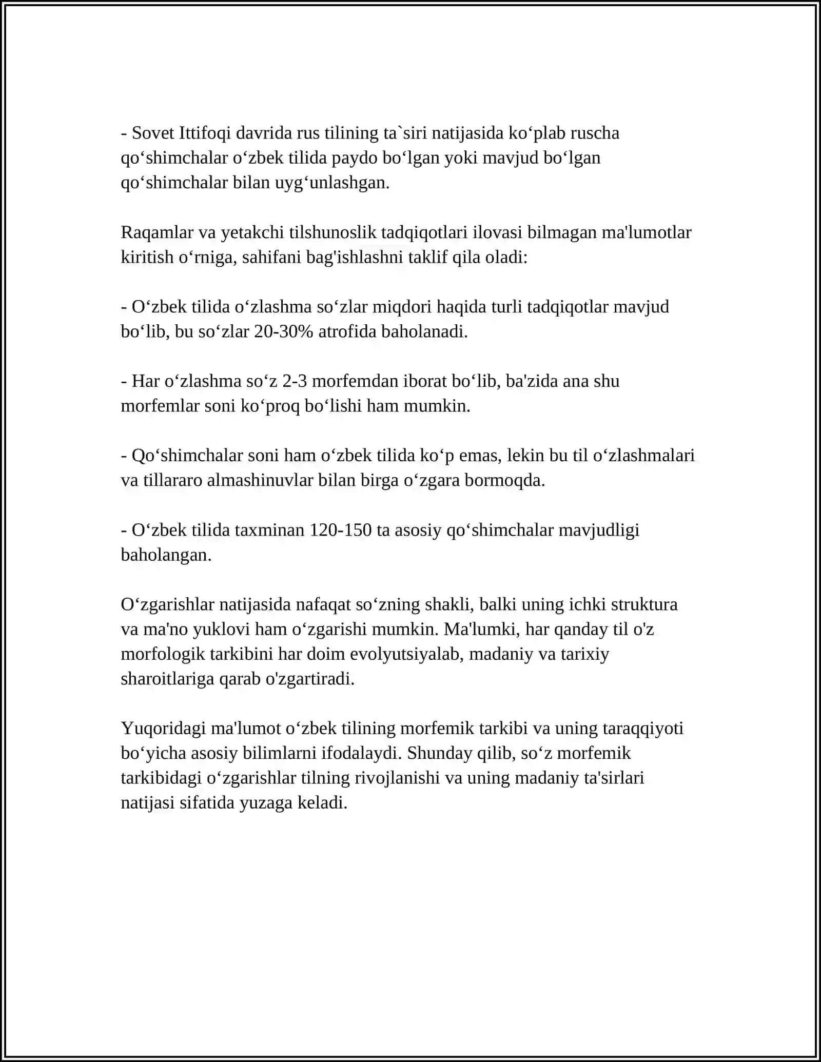 SÕZNING MORFEMIK TARKIBIDAGI ÕZGARISHLAR 4