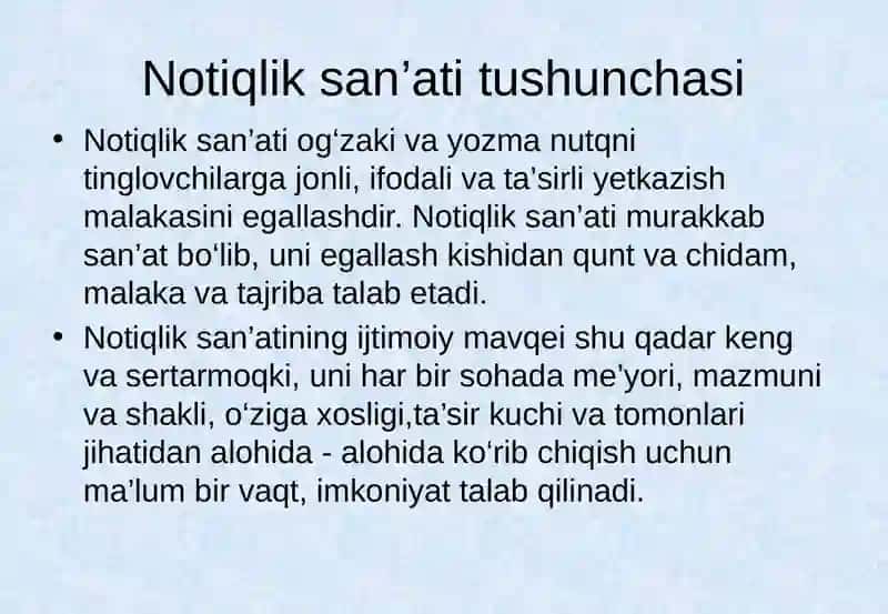 G'arb va Sharq mutafakkirlarining notiqlik san'atiga doir o'g'itlarini tahlil qilish 4