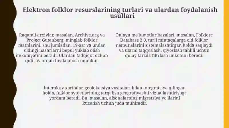 Folklor matnlarini tahlil qilishda elektron resurslar va multimedia materiallardan foydalanish 4