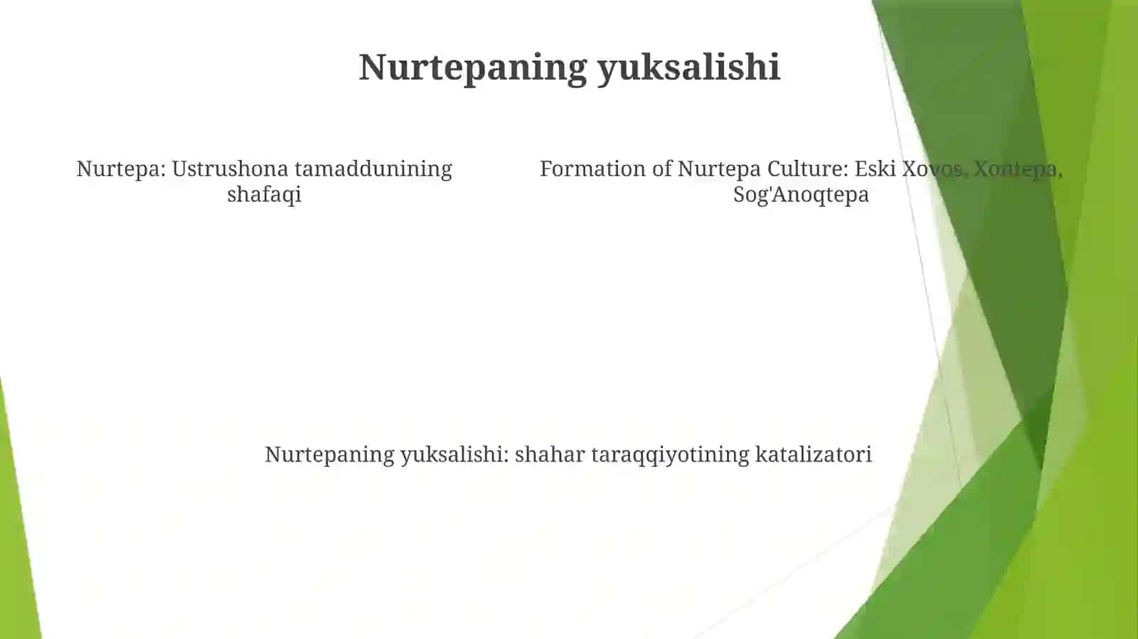 Shahar Madaniyatining Vujudga Kelishi 4