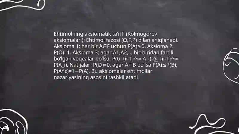 Ehtimollar nazariyasi 4