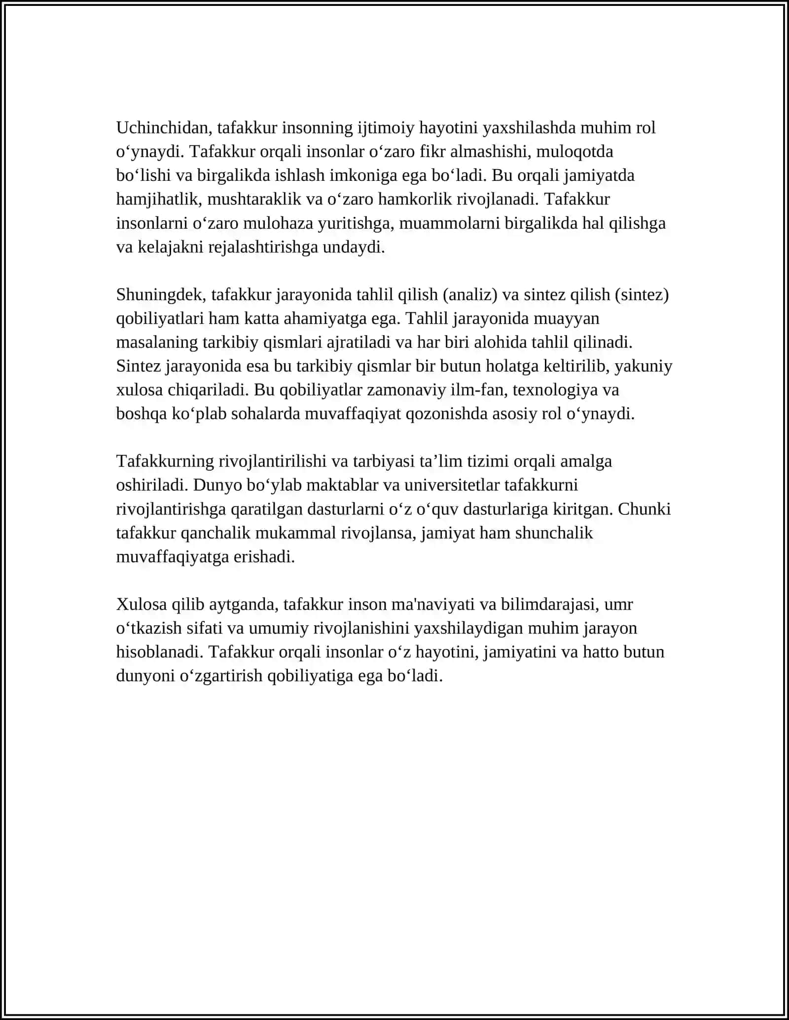 TAFAKKURNING SHAKLLARI VA QONUNLARI 4