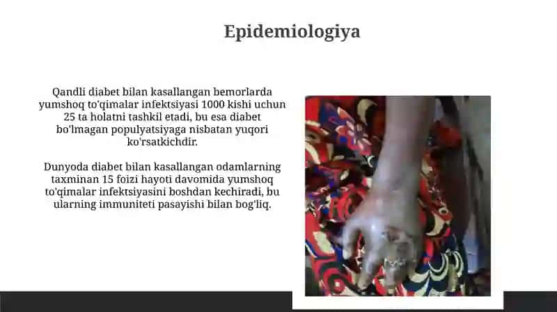 Qandli diabetli bemorlarda yumshoq toʻqimalar xirurgik infeksiyasini davolash usullari 4