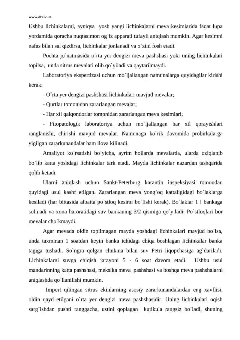 Sitrus ekinlarning mevalarni ko`rikdan o`tkazish 4