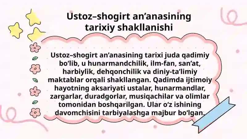 Xalq pedagogikasida ustoz-shogirt an’anasi 4
