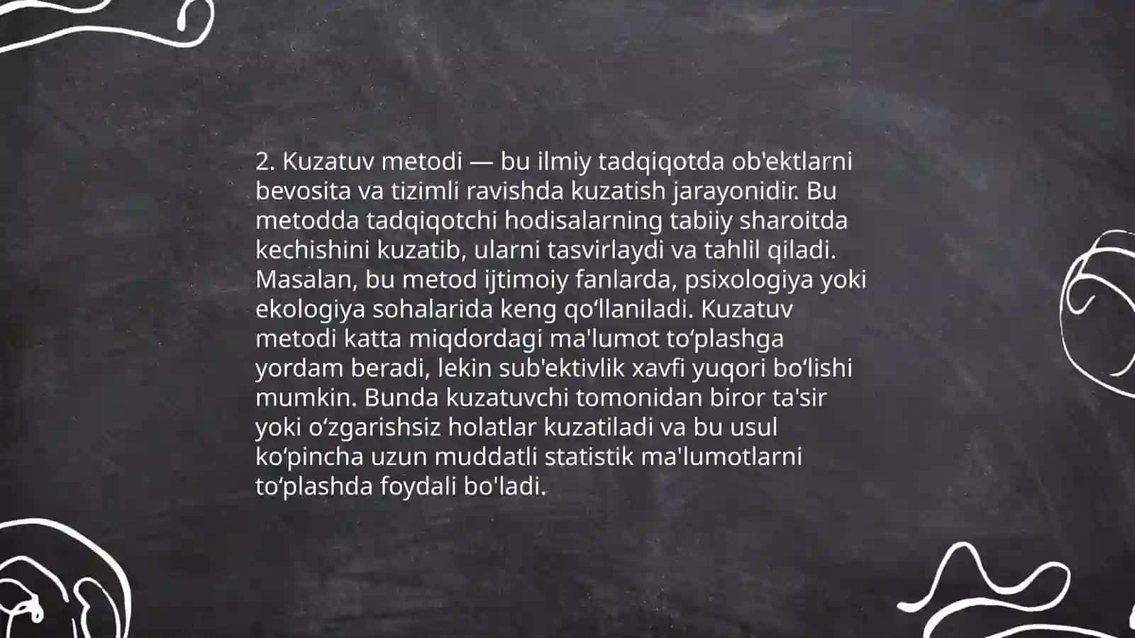 hozirgi zamon psixologiyasining tadqiqot metdolari 4