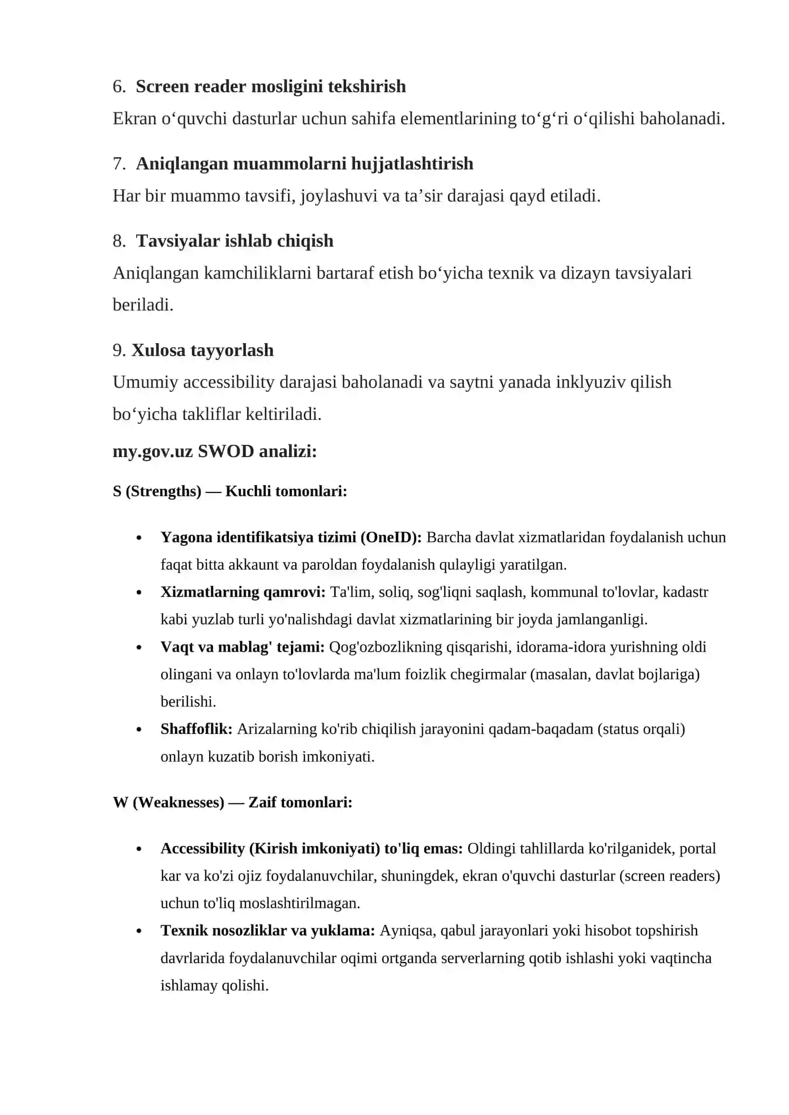 Amaliy ish. Veb-saytga kirish imkoniyatini tekshirish (Accessibility checks) 4