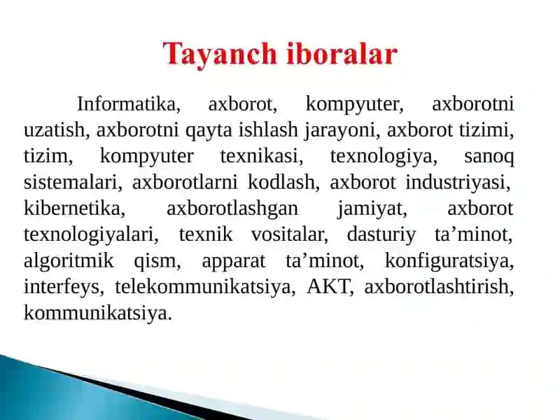 Kompyuterning arxmetik asoslari sanoq sistemalari 4