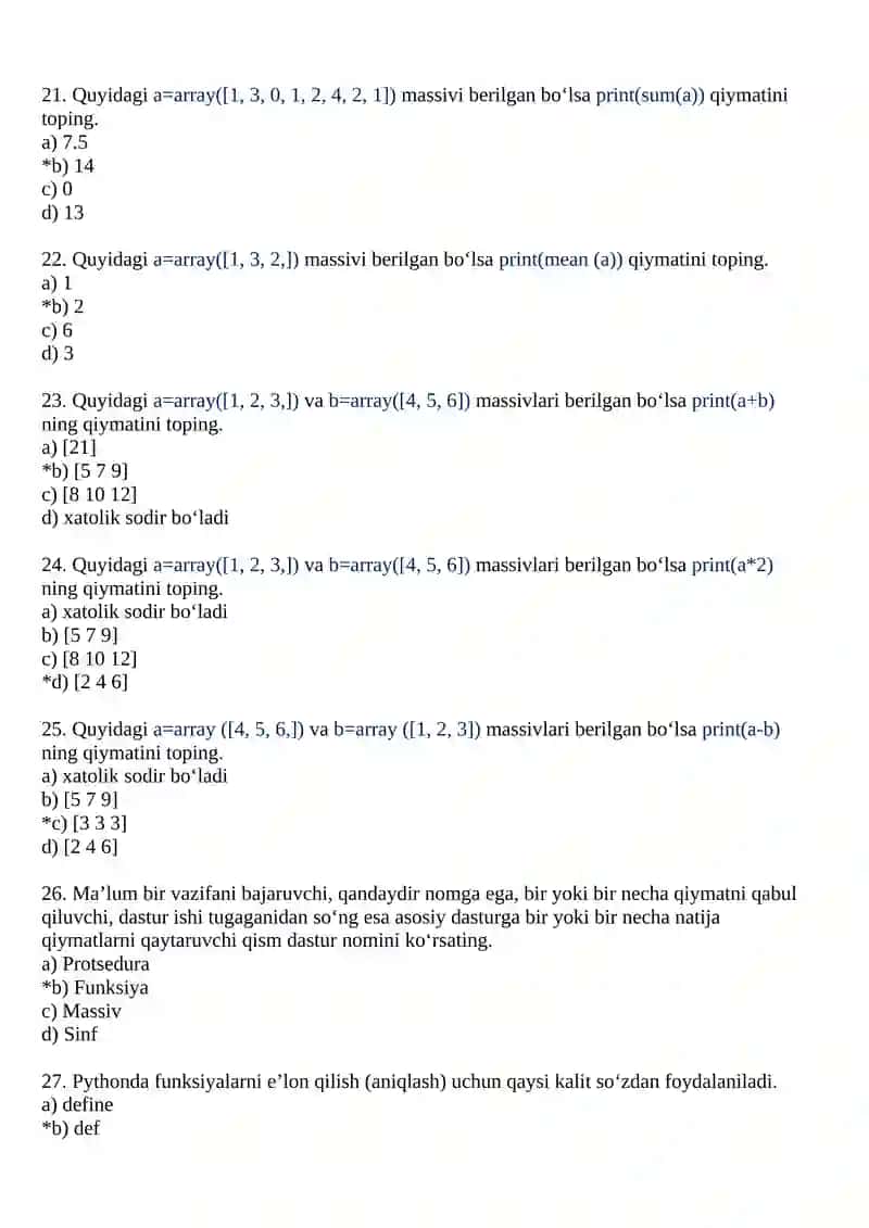 Dasturlash texnologiyalari (VI semestr) 4