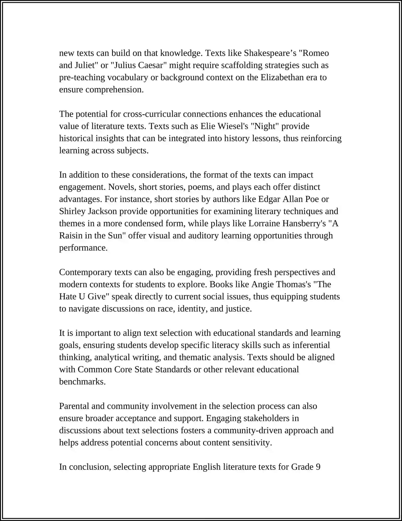 TEACHING READING THROUGH LITERATURE BASED INSTRUCTION IN 9 CLASS WITH ENGLISH LITERATURE THEME 4