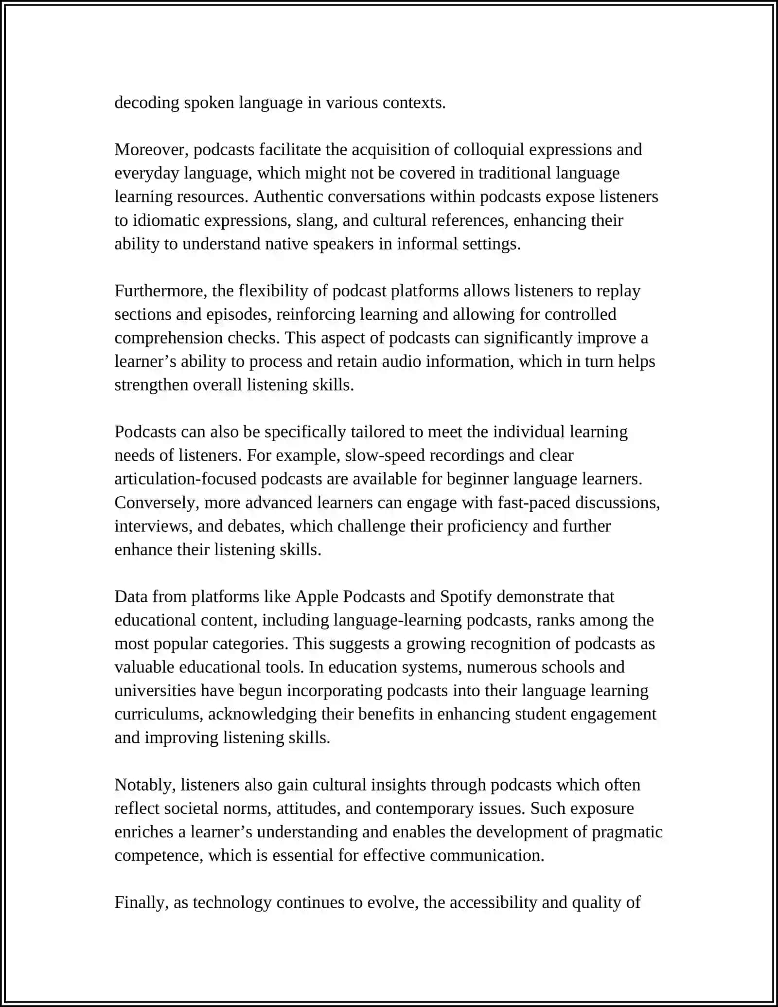 The Role of Podcasts in Enhancing Listening Skills 4