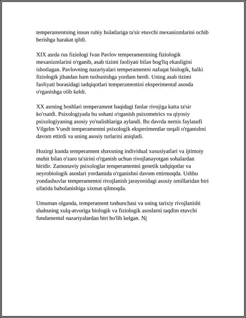 TEMPERAMENT VA UNING NAZARIYALARI 4