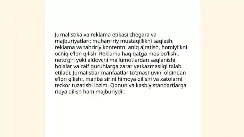 Ommaviy axborot vositalarida reklama turlari va formatlari 4
