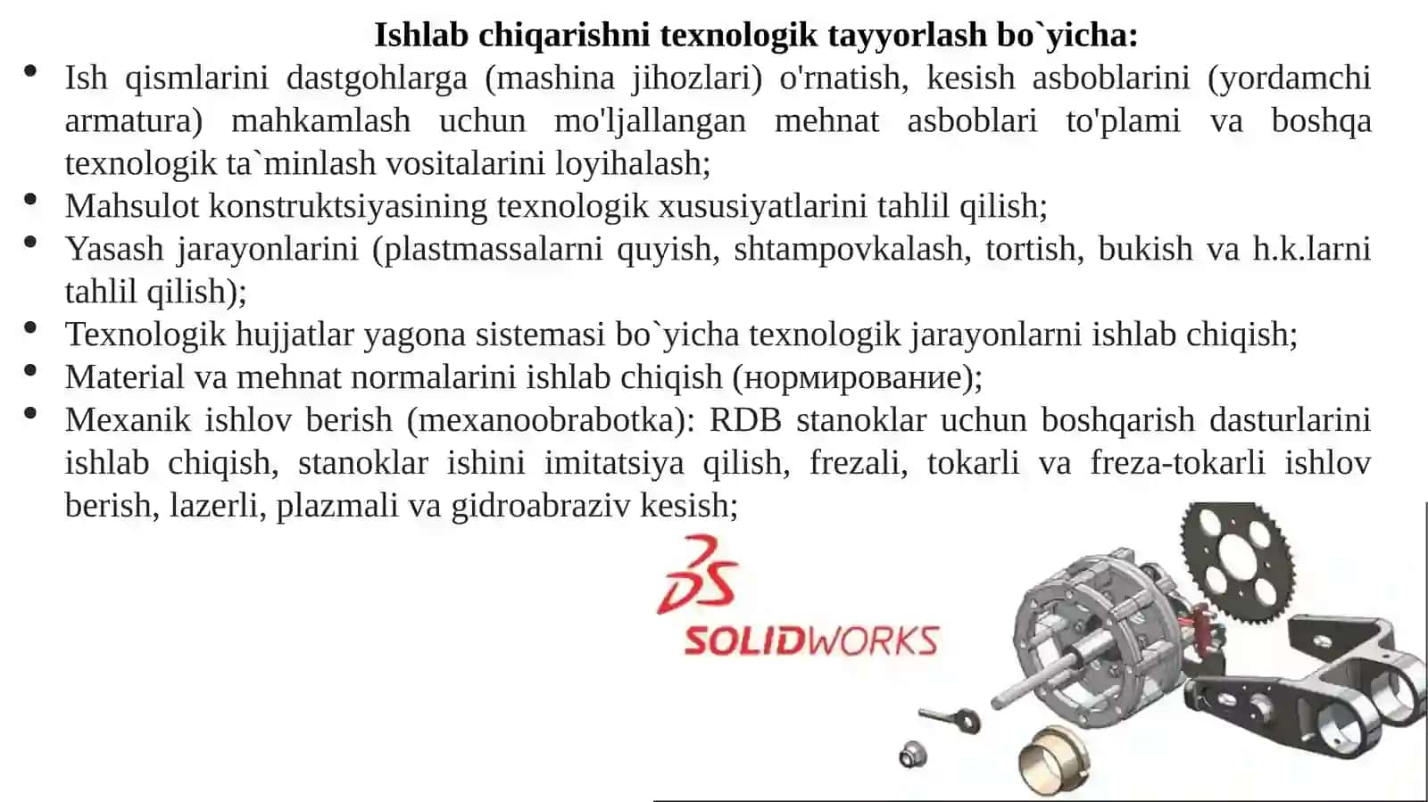 SolidWorkstizimining asosiy tushunchalari 4