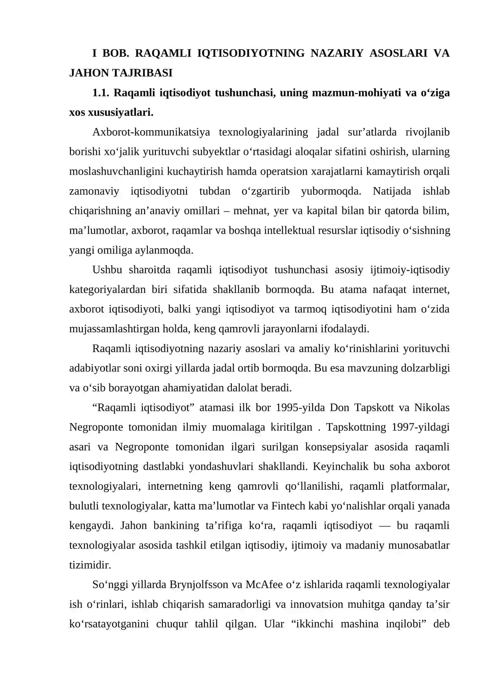 RAQAMLI IQTISODIYOT VA “RAQAMLI O‘ZBEKISTON – 2030” STRATEGIYASI 4