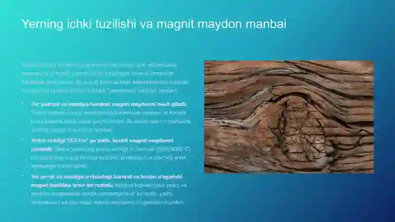 Magnetomateriya: Yer magnit maydoni va uning o'zgaruvchanligi 4