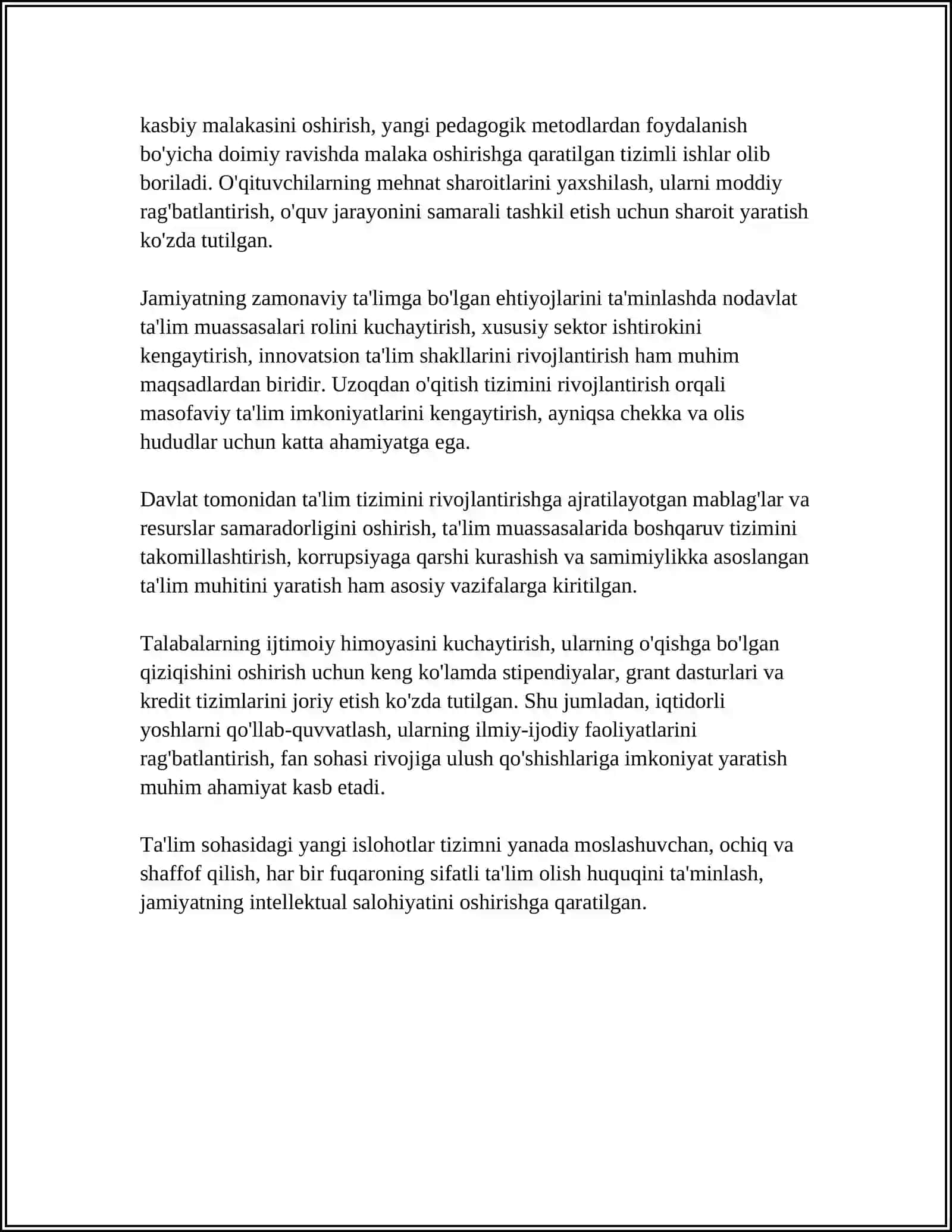 TA'LIM SOHASIDAGI ISLOHATLARNING YANGI BOSHQICHI 4