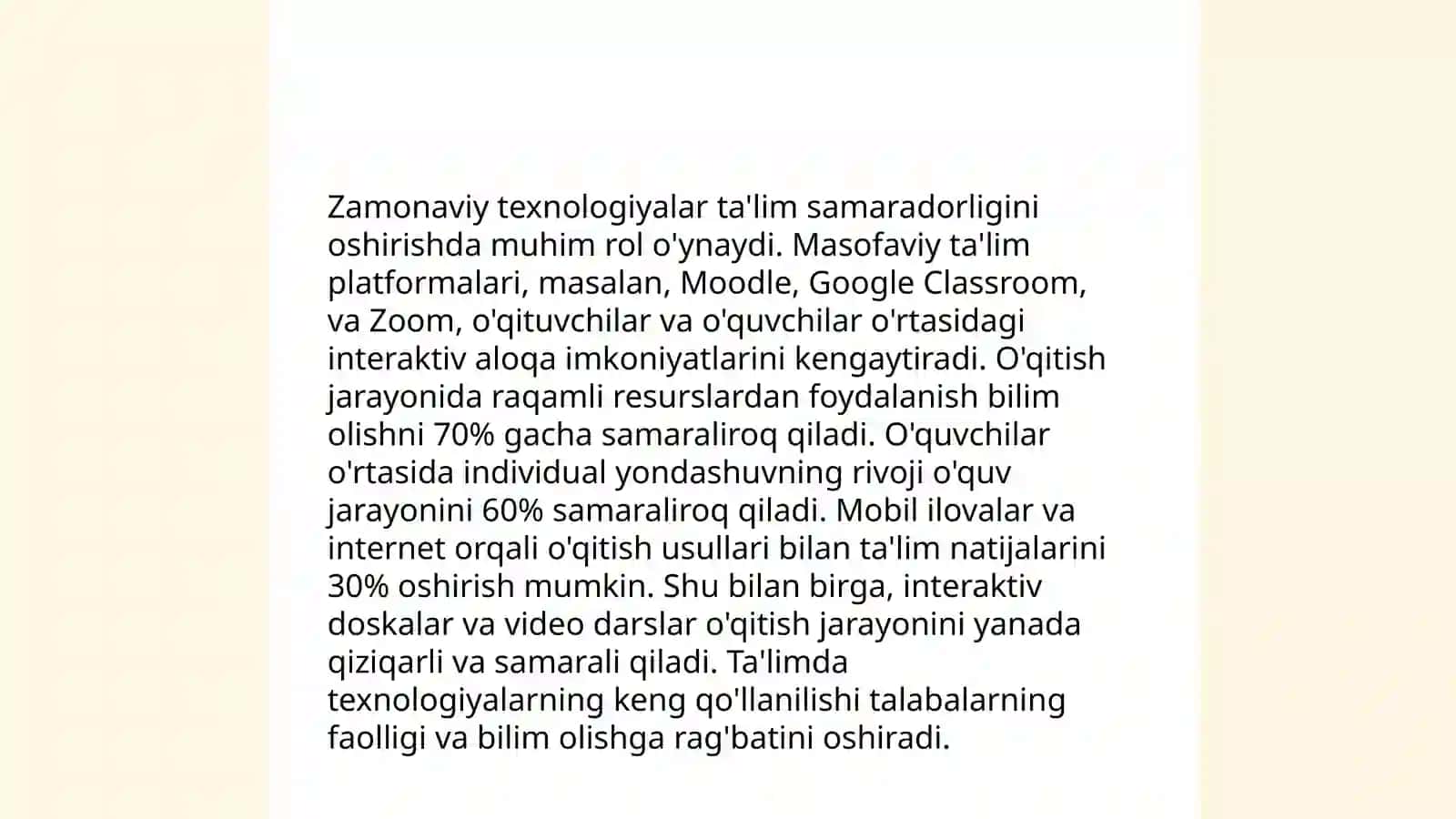 Boshlang‘ich ta'limda yangi metodlarni dars jarayonida qo'llash imkoniyatlari haqida maqola tahlili 4