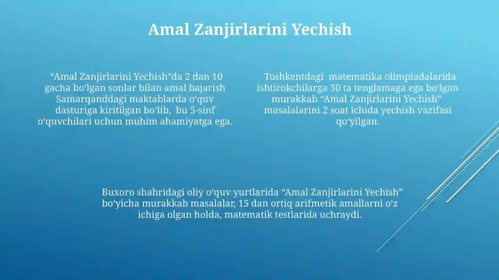 Minglik konsentrida arifmetik amallar 4