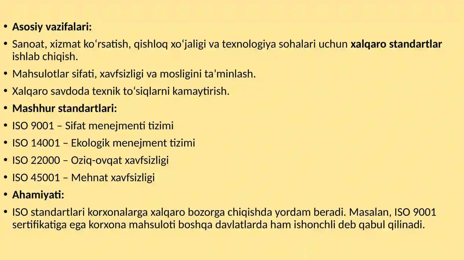 Metrologiyavastandartlashtirishbo'yichaxalqarotashkilotlar 4