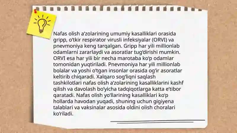 Nafas olish a'zolarining kasalliklarida hamshiralik ishi 4