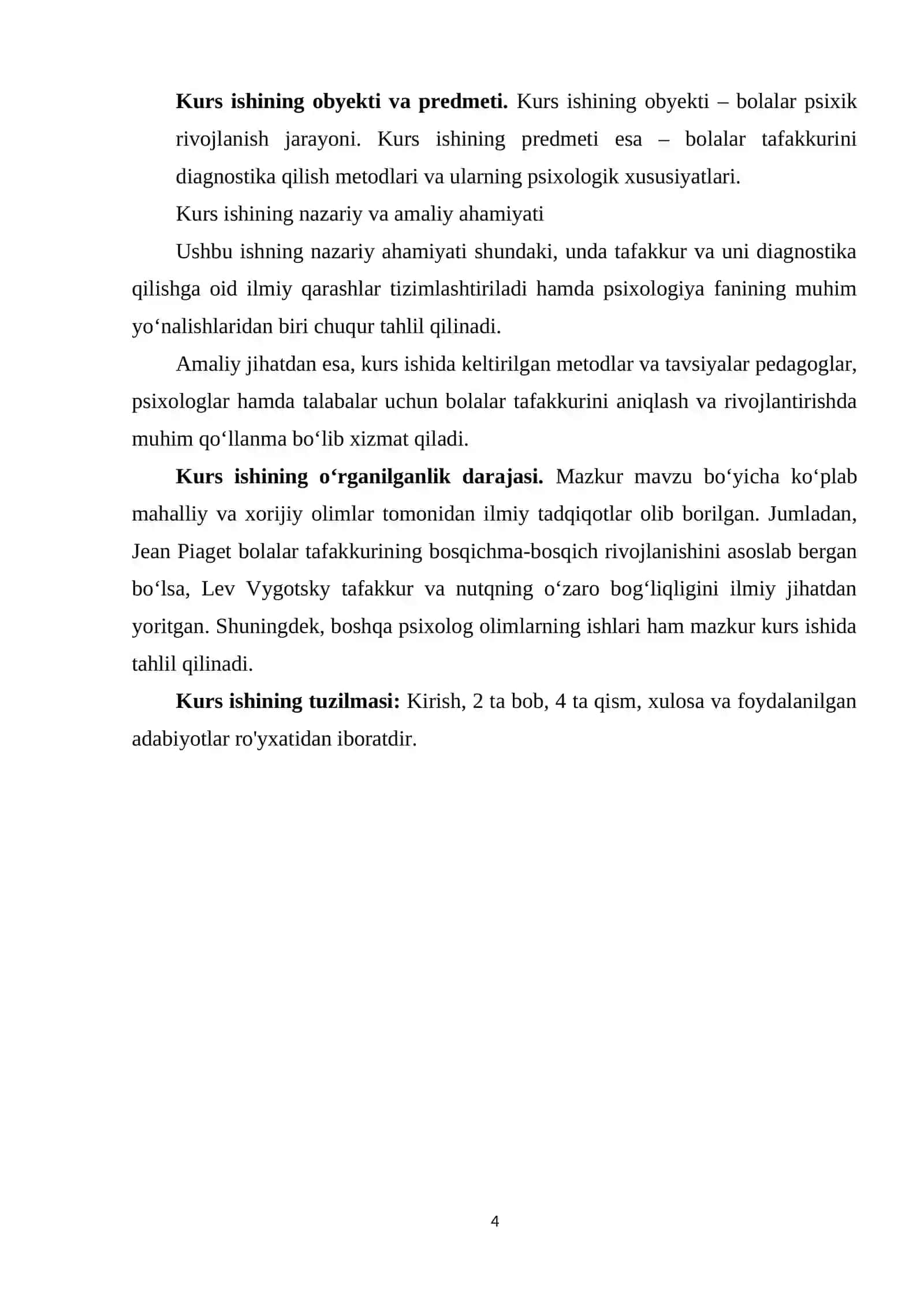 Tafakkurni diagnostika qilish metodlari kurs ishi 4