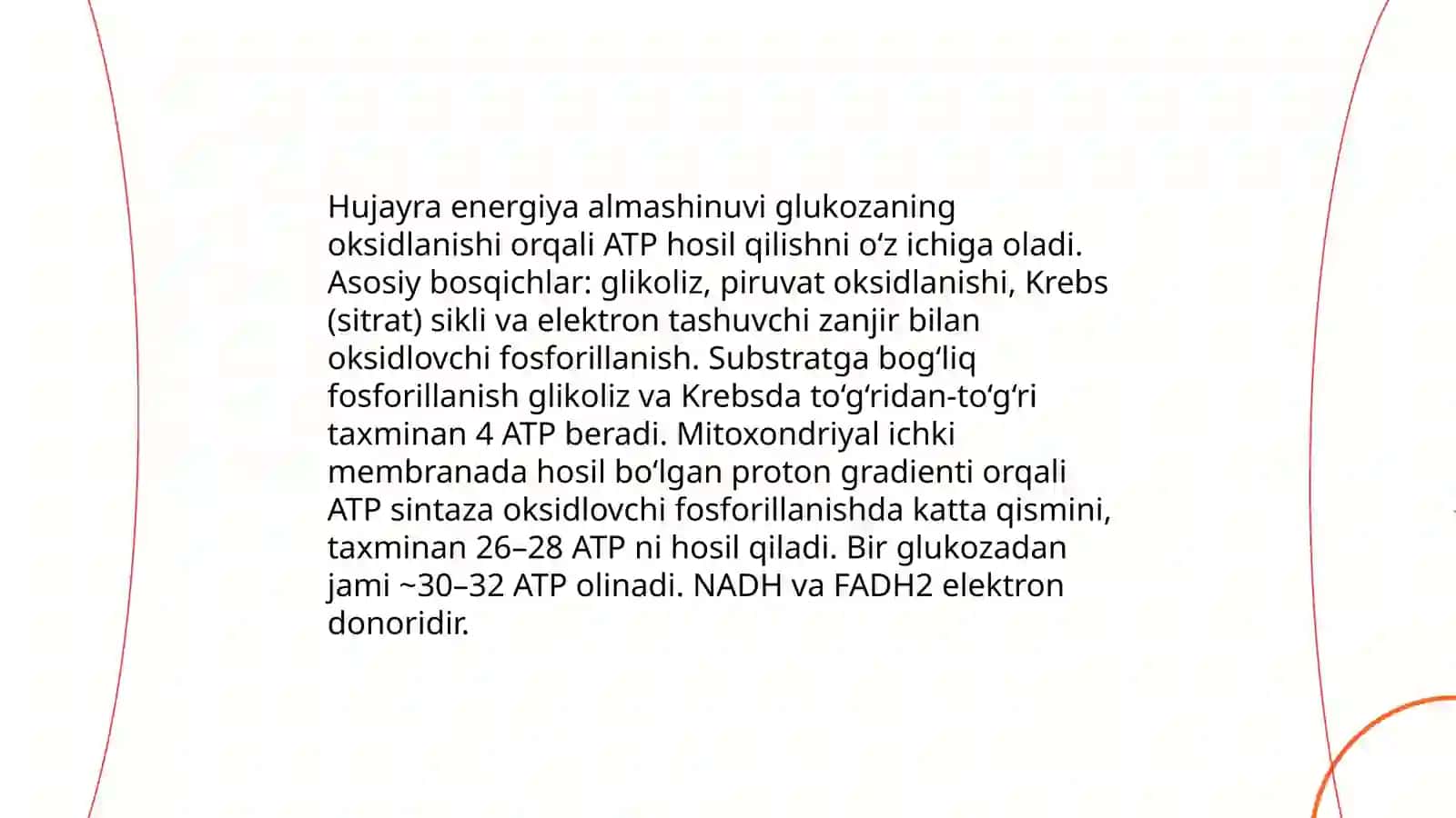 Hujayrada modda va energiya almashunuvi 4
