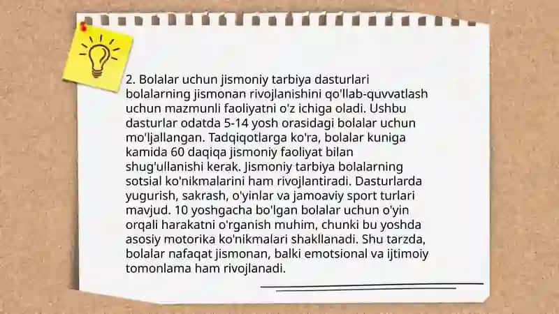 Xorijiy davlatlarda bolalarga jismoniy tarbiya berish tizimining rivojlanishini 4