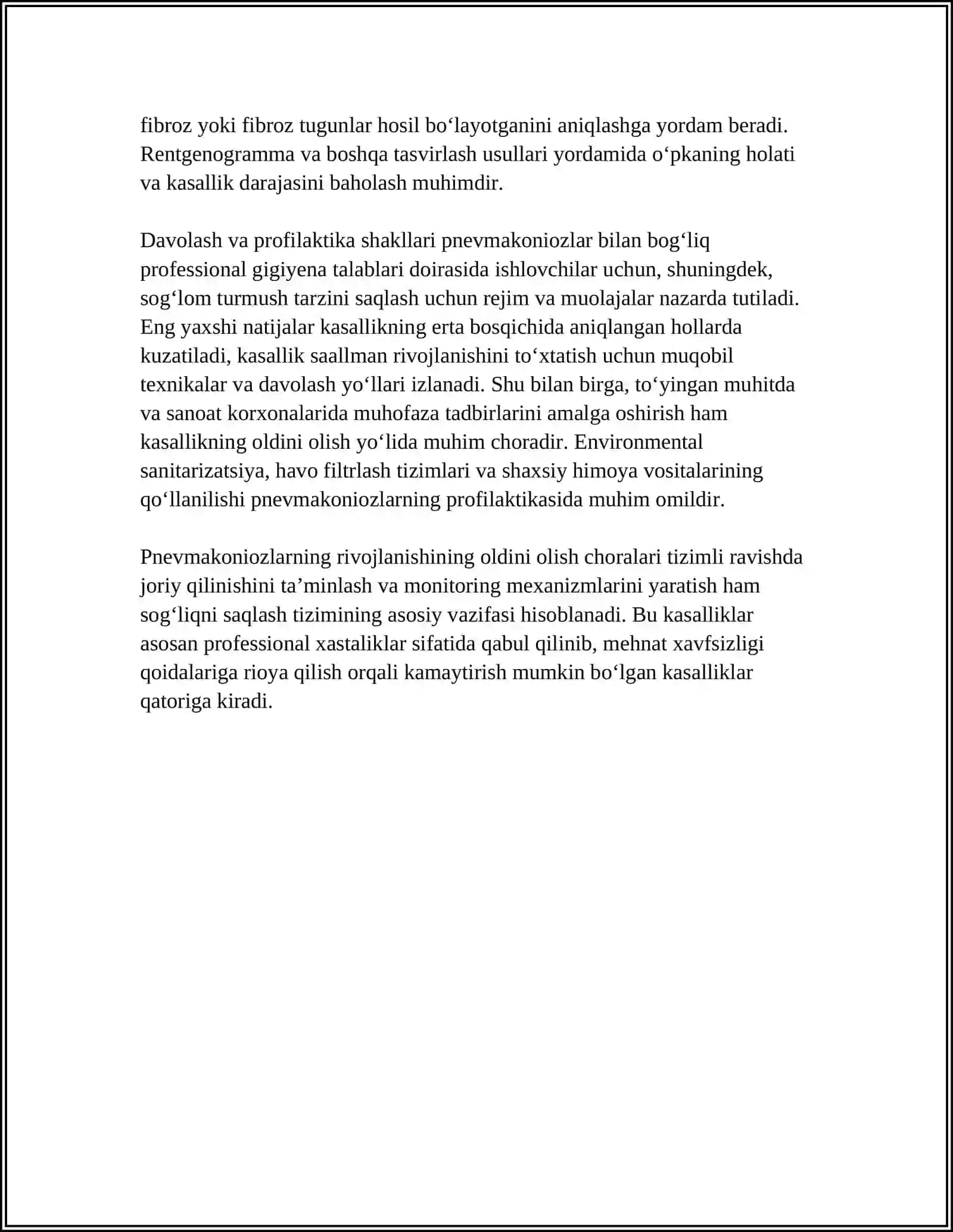 PNEVMAKONIOZLAR, ETIOLOGIYASI, PATOGENEZI, KLINIKASI, DIAGNOSTIKASI, DAVOLASH VA PROFILAKTIKASI 4