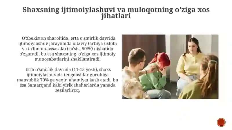 Erta o'smirlik davrida psixologik jarayonlarning shakllanish xususiyatlari 4