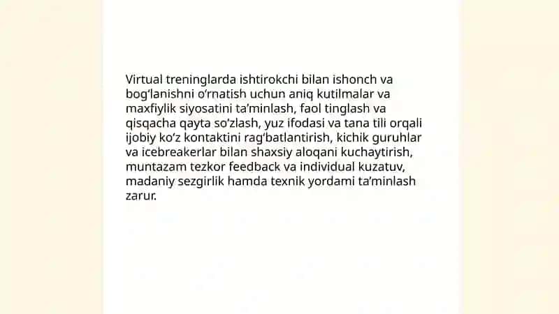 Raqamli psixologiya: onlayn maslahat va virtual treninglar 4
