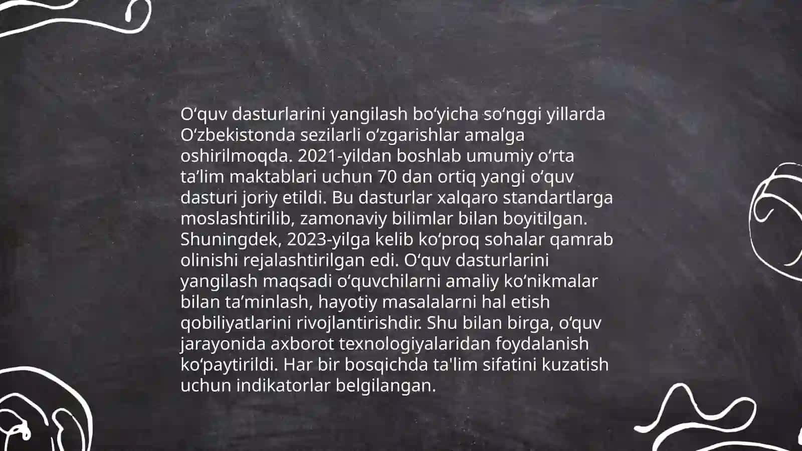 Yangi Oʻzbekistonda taʼlim tizimidagi islohotlar 4