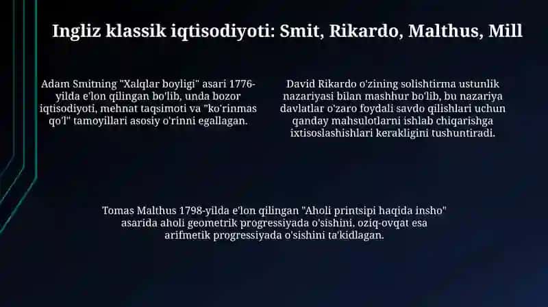 Angliya va Fransiya klassik iqtisodiy maktabining rivojlanishi 4