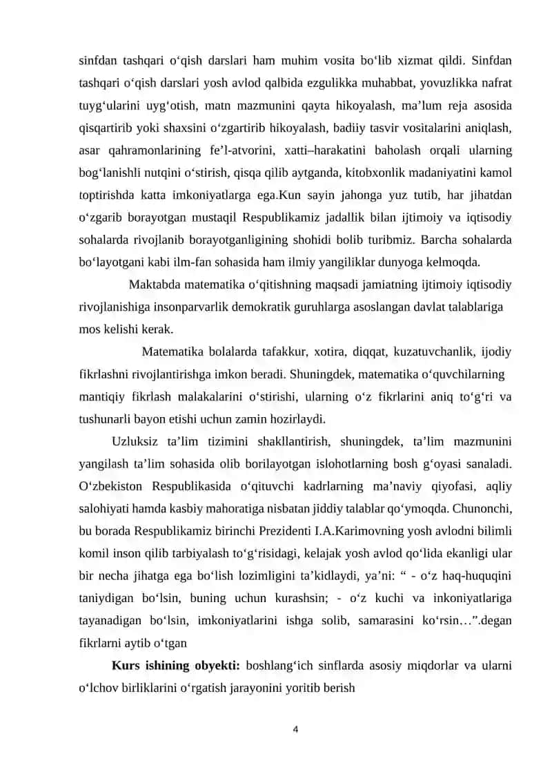 MATEMATIKA VA UNI O‘QITISH METODIKASI 3 4