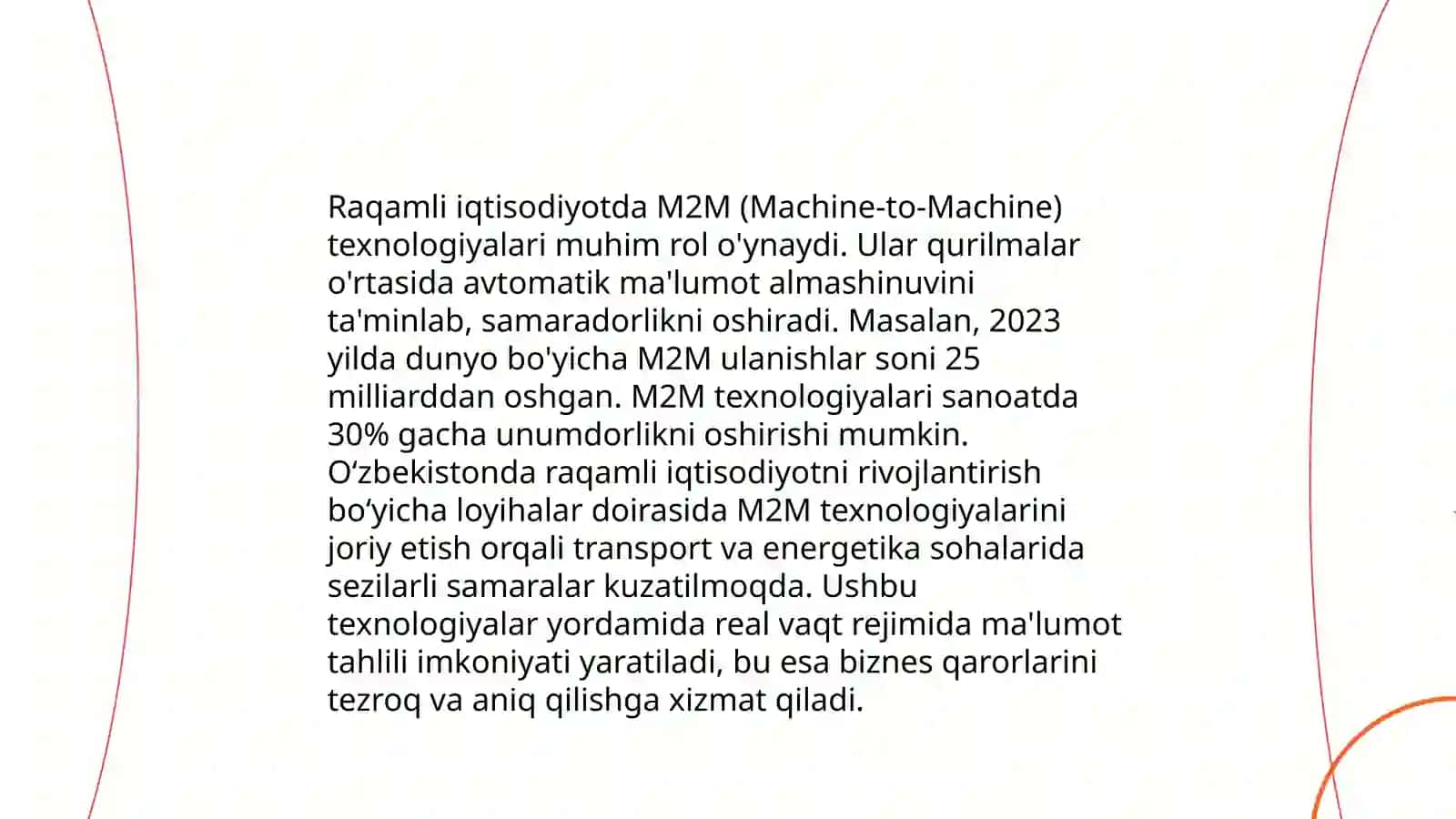 Raqamli iqtisodiyotni rivojlantirishda “M2M" texnologiyasi 4
