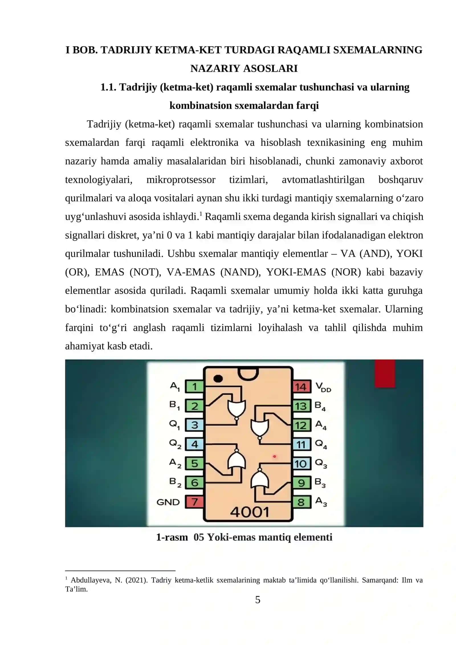 TADRIJIY KETMA-KET TURDAGI RAQAMLI SXEMALAR 4