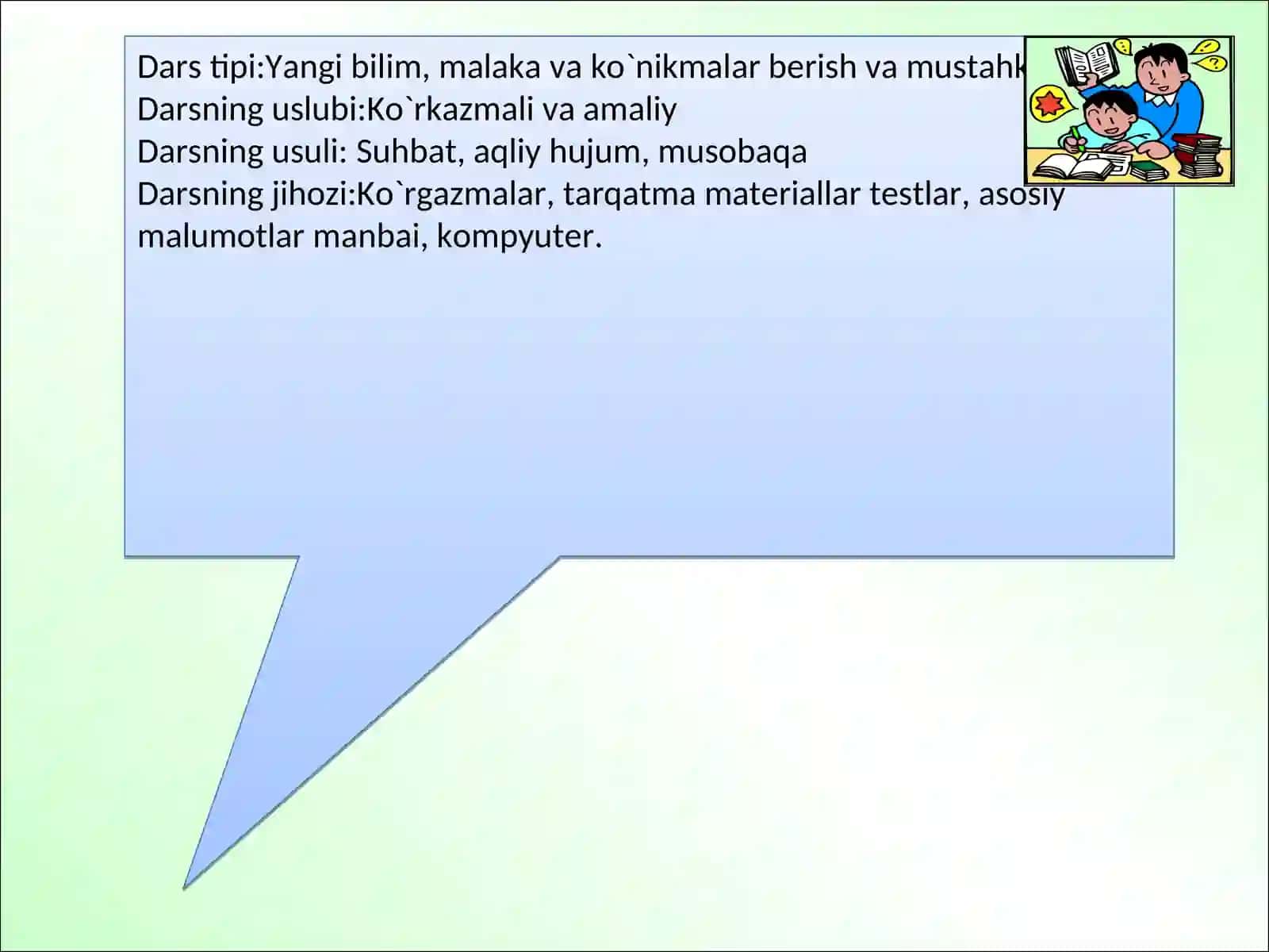 Geometriya fanidan 8-sinflar uchun bir soatlik dars ishlanmasi. Mavzu: Pifagor va uning teoremasi haqida 4