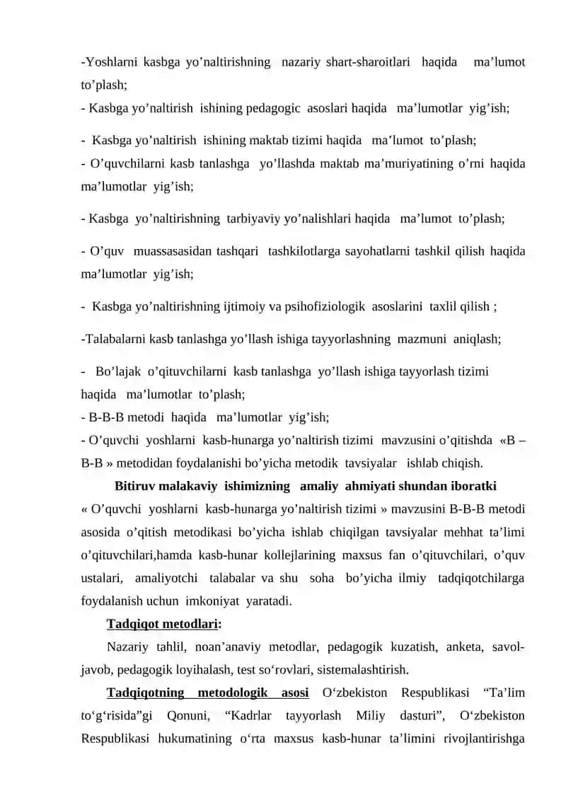 O‘quvchi yoshlarni kasb-hunarga yo’naltirish tizimi 4