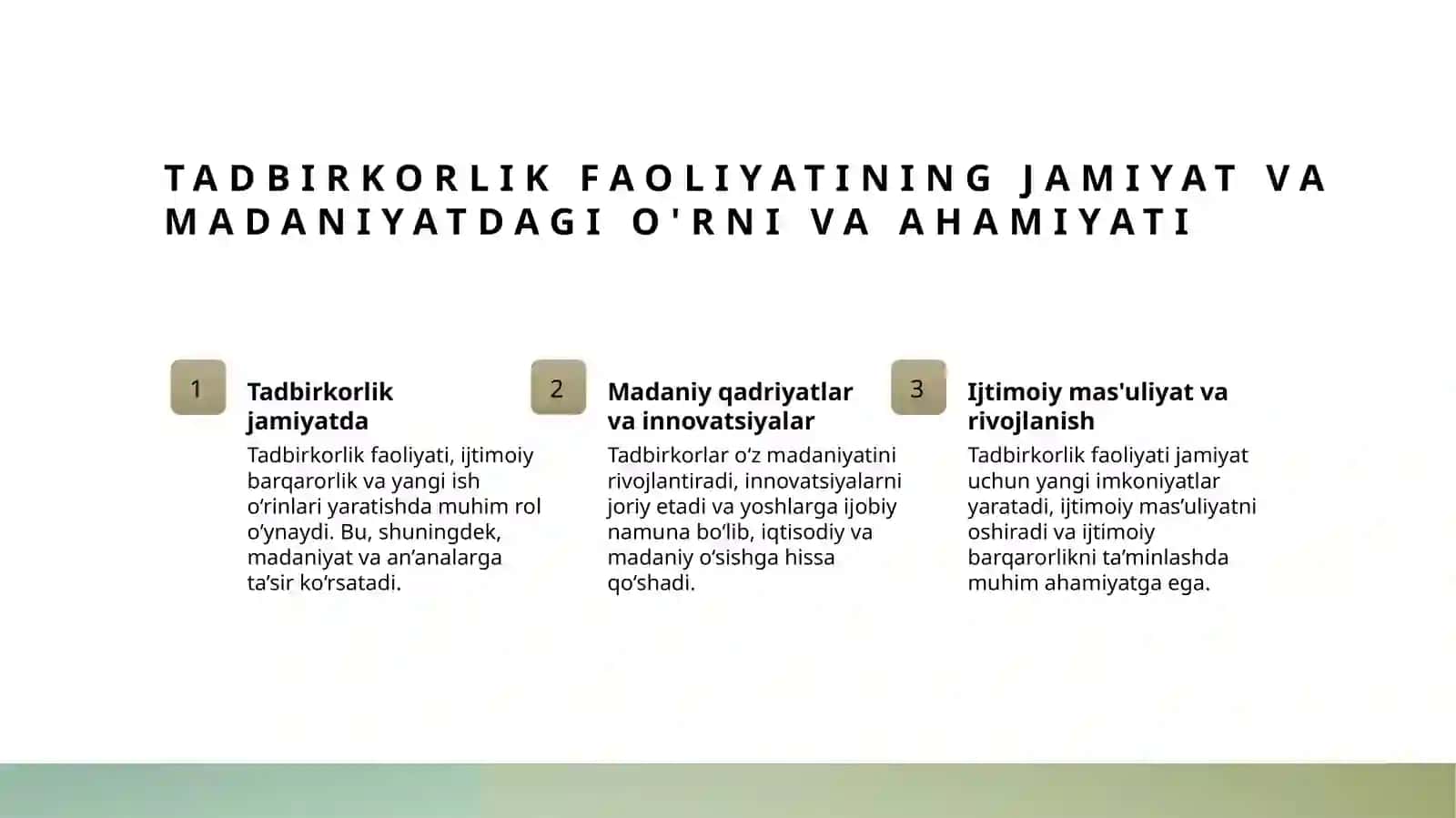 Tadbirkorlik faoliyati.Tadbirkorlik kapitali va uning aylanishi 4
