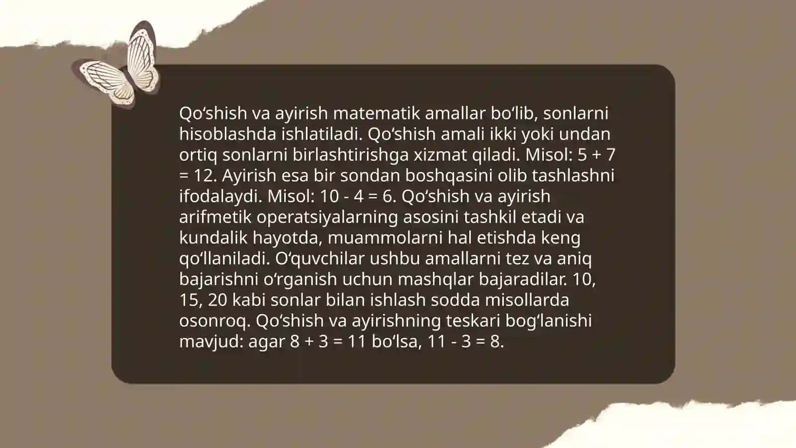 EGMA va TIMSS xalqaro baholash dasturida “Miqdor va mazmun” sohasiga oid topshiriqlar 4