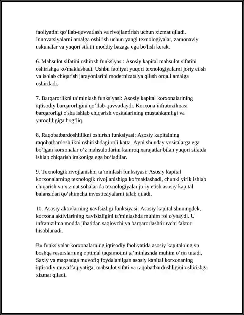 Asosiy kapitalning mohiyati va funksiyalari 4