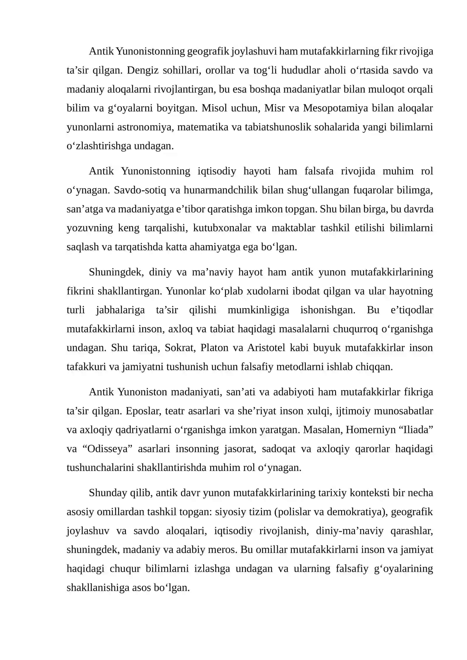 ANTIK DAVR YUNON MUTAFAKKIRLARI 4