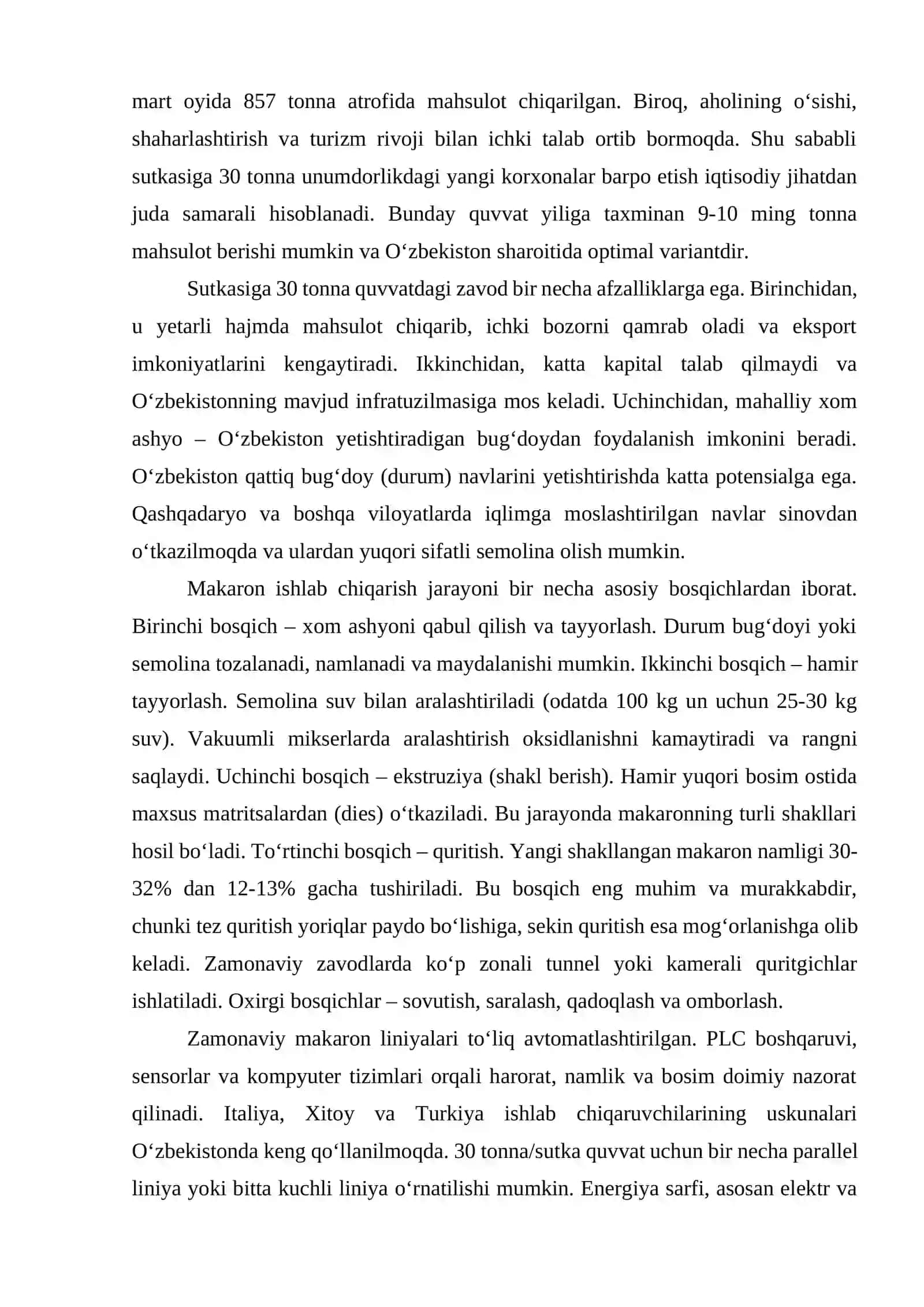 Makaron mahsulotlarini ishlab chiqarish texnologiyasi 4